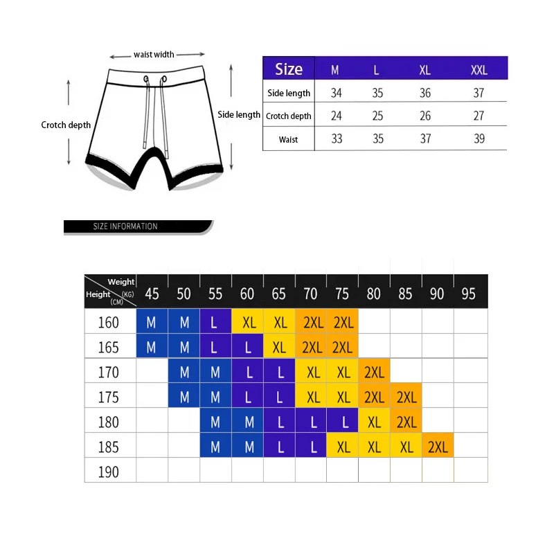 Men Swim Trunks Swimsuit Quick Dry Elasticity Tight Fitting