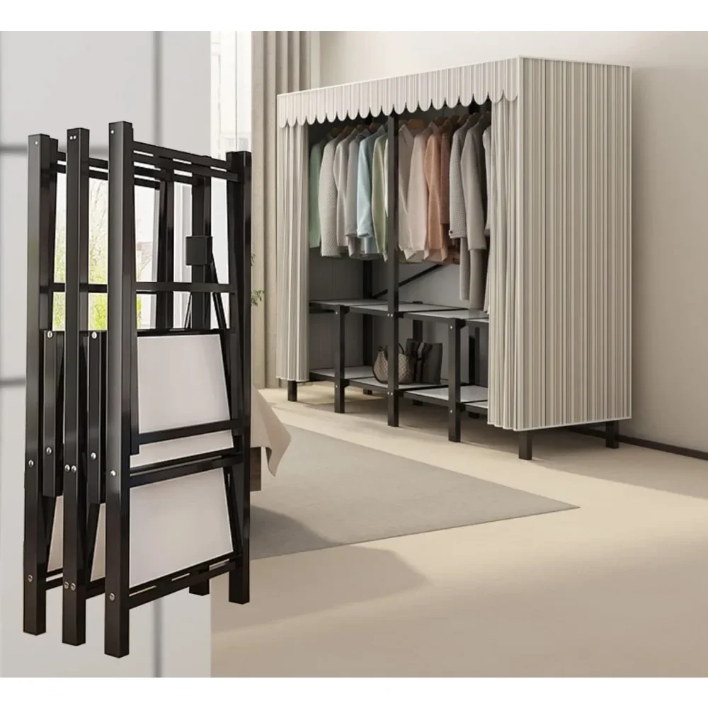 Clothes Storage Organizer Wardrobe Wardrobe Bedroom Furniture Wardrobes Open Cabinet Cabinets Hanger Cabinet/ Closet Locker Home