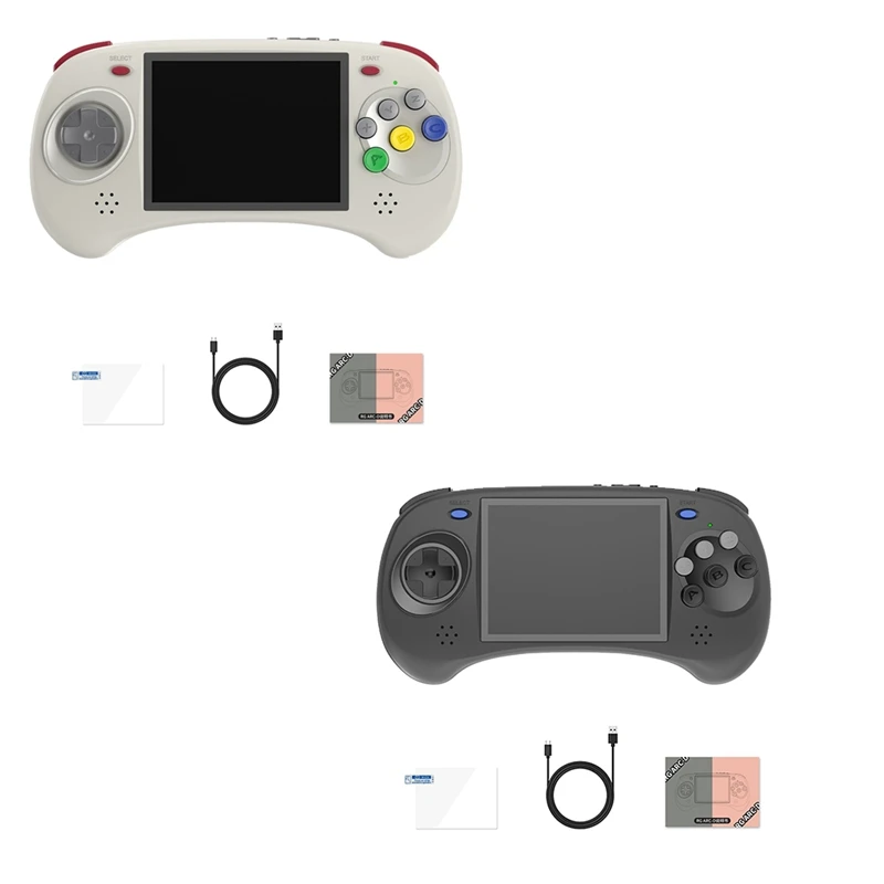 Rg Arc-D Console Di Gioco Retrò 256G 4 Pollici Ips Linux E Android 11 Os 6 Pulsanti Design Giocatori Di Gioco Supporto Maniglia Cablata
