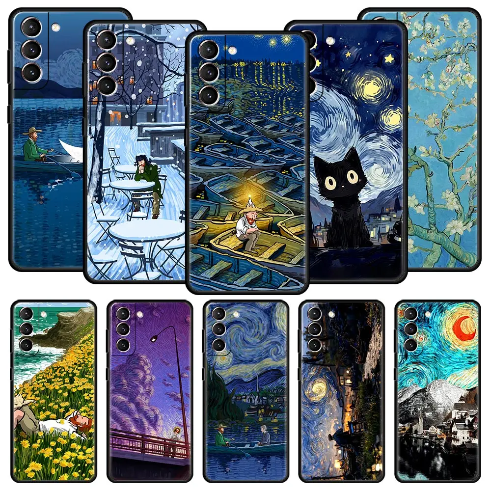 Retro Van Gogh Oil Painting Soft Silicone Phone Case
