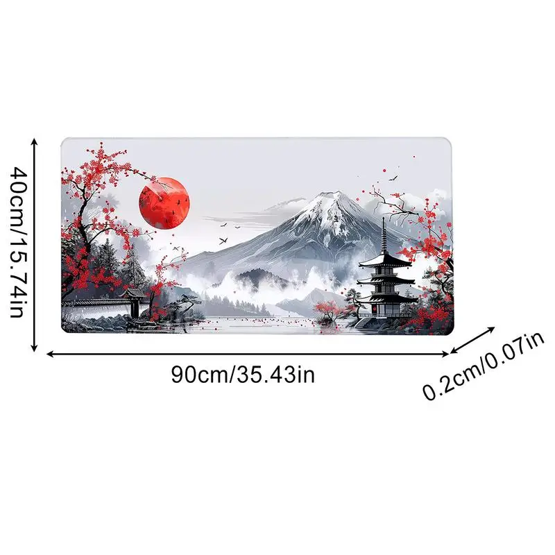 Large Mice Pad Accurate Control Mousepad Chinese Style Keyboard Pad 15.8 X 35.4 Inch Computer Mousepad For Working Studying