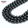 A++ Natural Jet Coal Crystal 4 6 8 10 12mm Loose Gem Stone Beads for Jewelry Making Wholesale Crystal Beads DIY Accessories 5