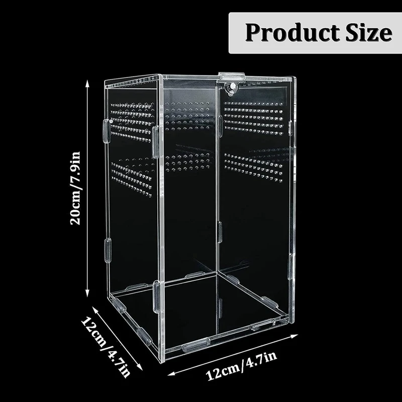 Reptile Terrarium Box Reptile Food Box Fit For Spiders, Horned Frogs,Pet Snakes And Other