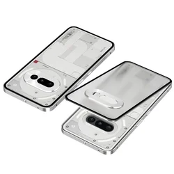 Sleek Metal Aluminum Bumper Case with Matte Hard Back Cover - Premium Protection for Nothing Phone 3A (Silver)