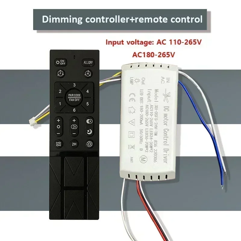 Kit Télécommande Pour Ventilateur De Plafond DC - 6 Vitesses, Fonction Timer, Remplacement Batterie