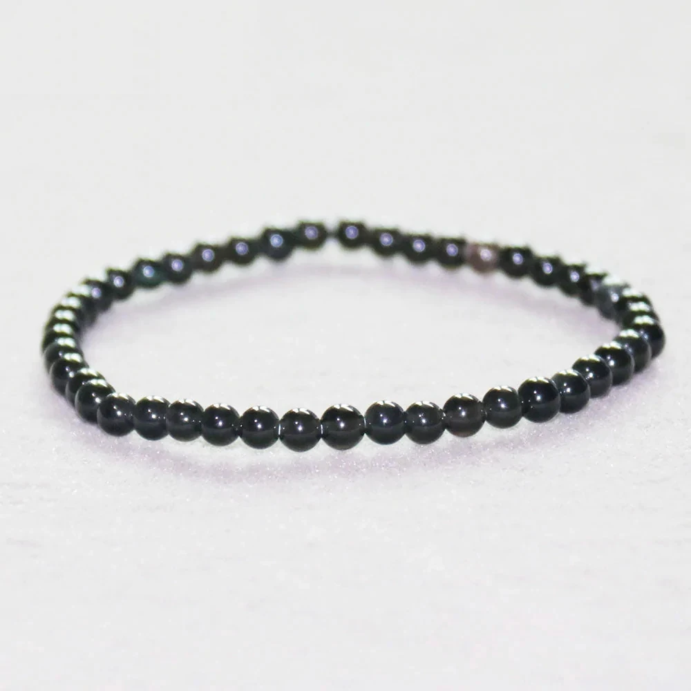 Mini Bracelet for 4 Mm Natural Stone Beads Tiger Eye Lapis Lazuli Gemstone Yoga Sweethearts Gift Jewelry