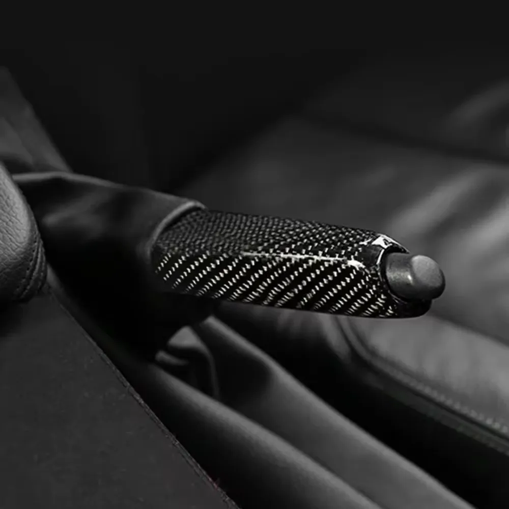 Car Handbrake Grips Cover For BMW E46 E90 E92 E60 E39 F30 F34 F10 F20 Accessories Universal Carbon Fiber Pattern Interior Trim