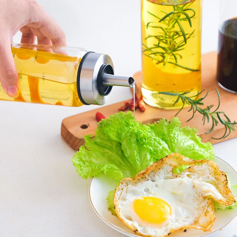 1Pcs High Borosilicate Glass Oil Bottle Practical Leak-Proof Seasoning Storage Pot Soy Sauce Jar Vinegar Bottle Kitchen Gadget 3