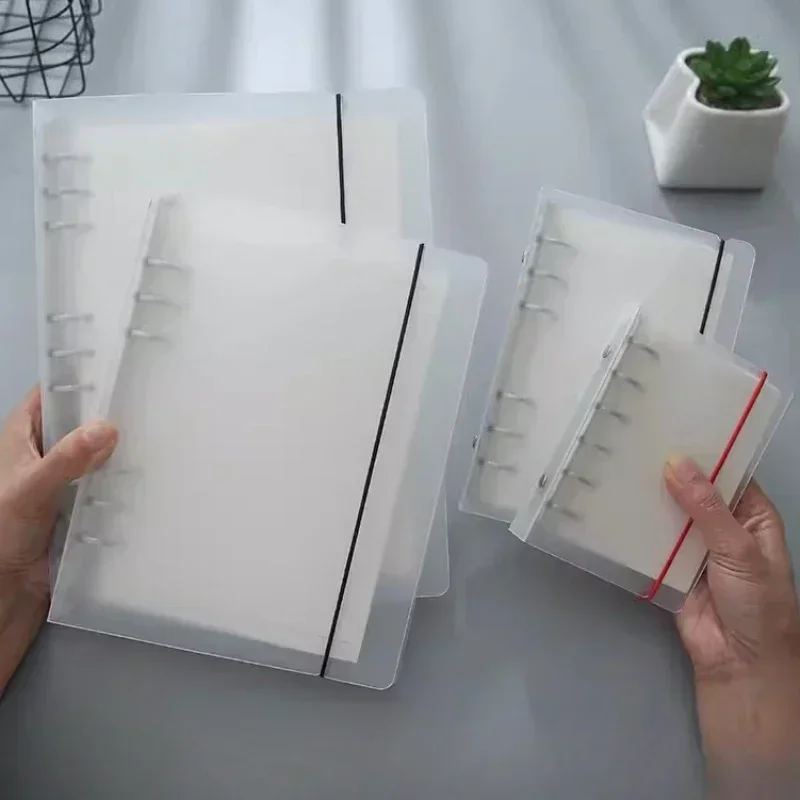 Transparent Loose Leaf Binder Notebook Cover with Zipper - Journal Planner Accessories and Stationery Supplies