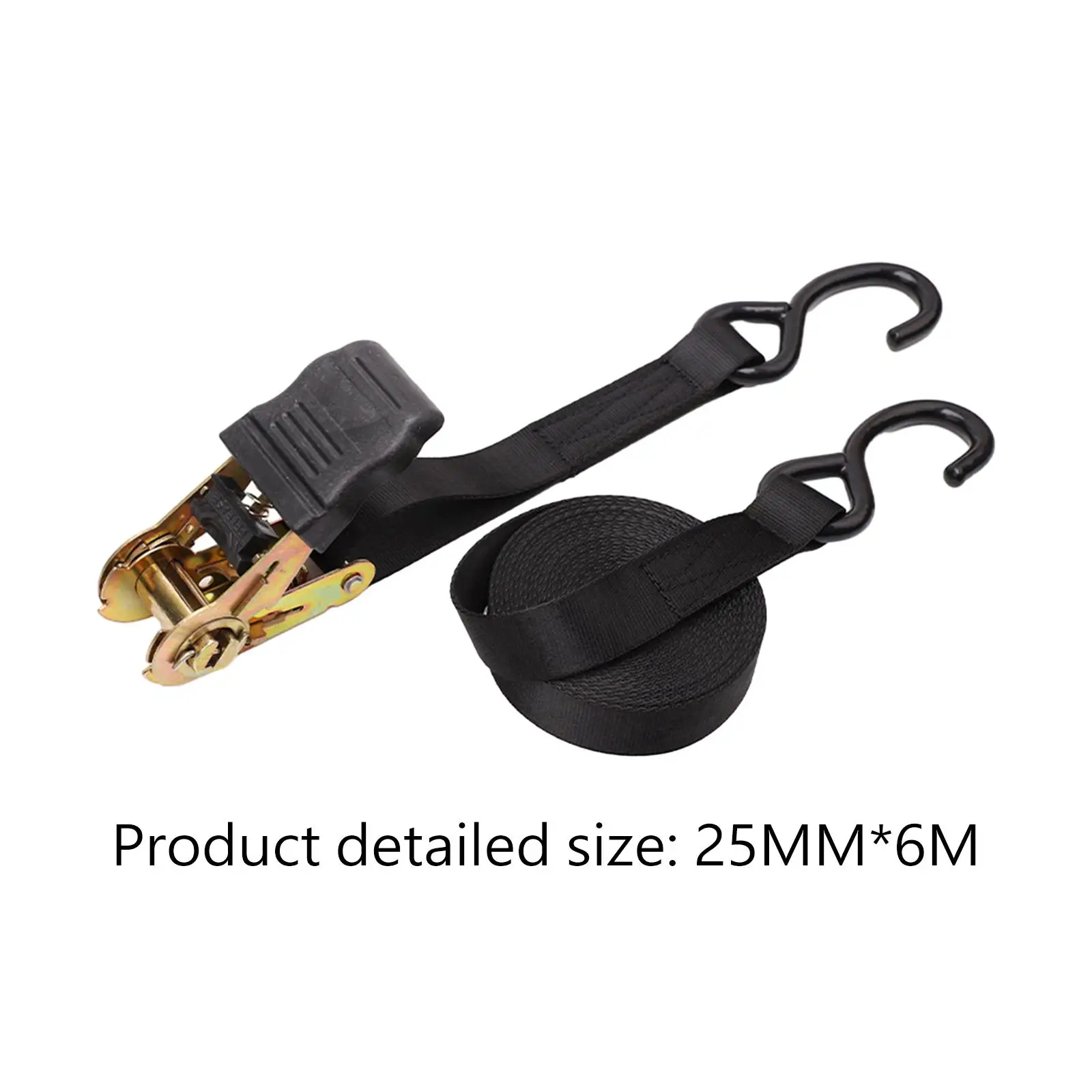 Cargo Ratchet Strap Multifunctional Working Load Capacity Labor Saving Spring Designed Accessories for Automobile Cargo Bundling