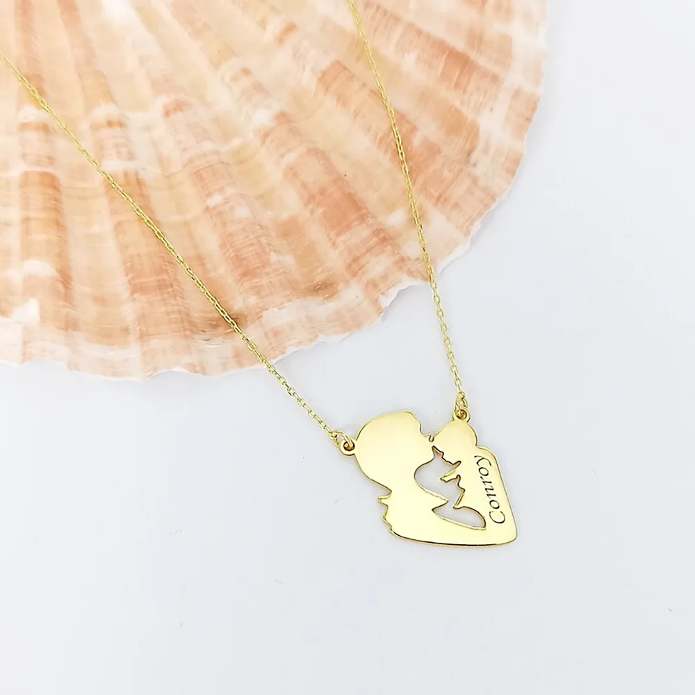 

Customized Name Baby Mom Stainless Steel Necklaces Statement My Child Fashion jewelry For Her Children Or Mothers Day Gift