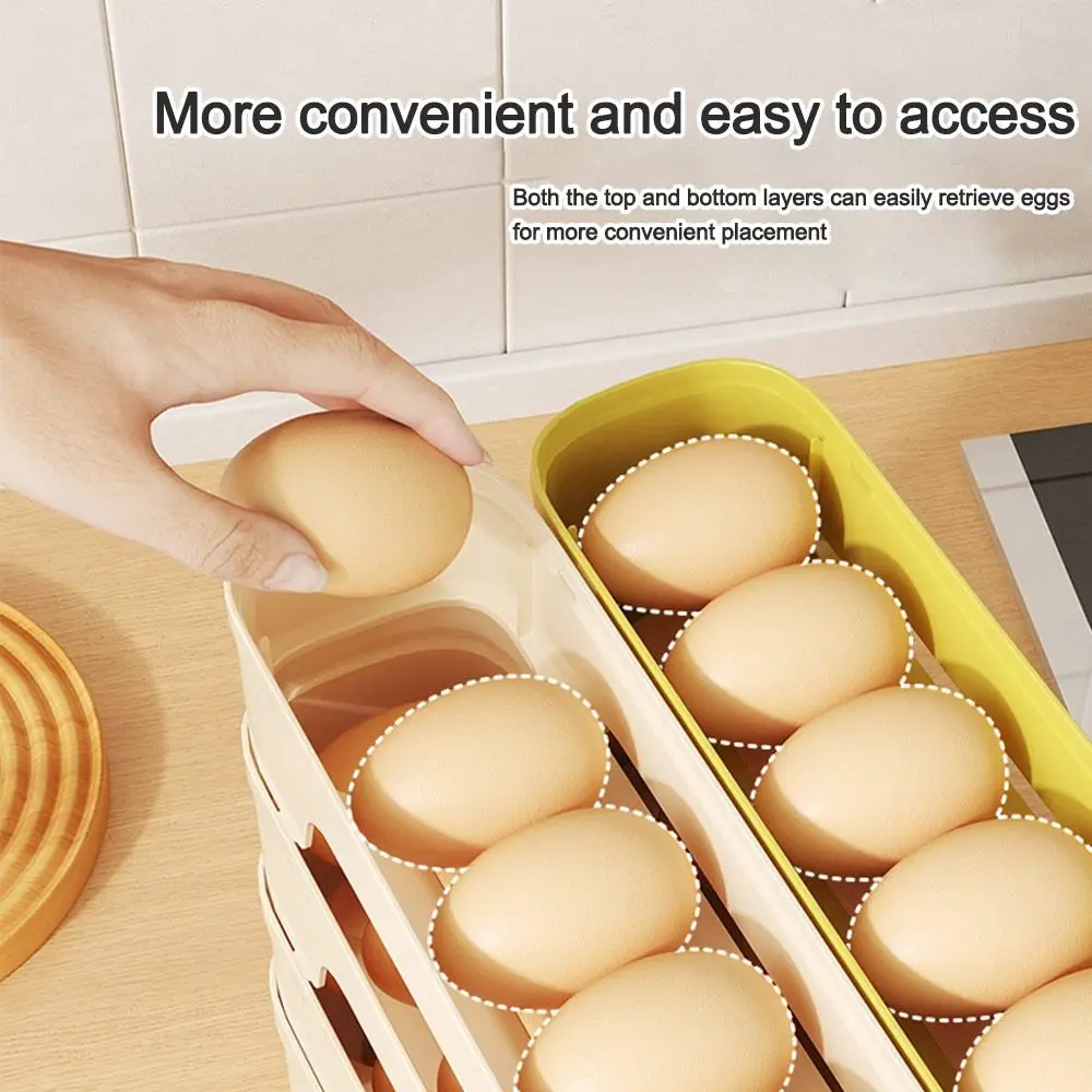 Description Picture 6 of itemDurable Slide Organizer Automatic Egg Roller Large Capacity Space Saving Egg Roller Rack Egg Dispenser Kitchen