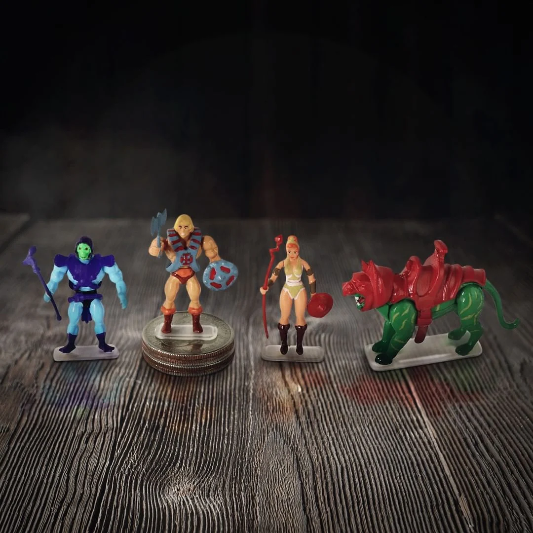 4Cm Mini He-Man Teela Skeletor Battle Cat Pantor Masters And Universe Action Figure Joint Doll Kids Hard Pvc Toys