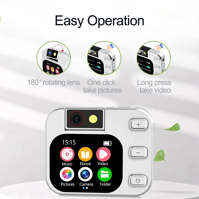 X19 Mini MP3 Player Photo Radio 2.2 Touch Screen OTG Type-C Bluetooth Take Pictures
