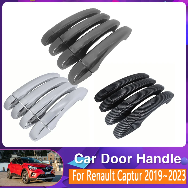 Auto Türgriff Abdeckung Trim Für Renault Captur Mitsubishi ASX JB JE 2019  2020 2021 2022 2023 Chrom Außen Teile zubehör - AliExpress