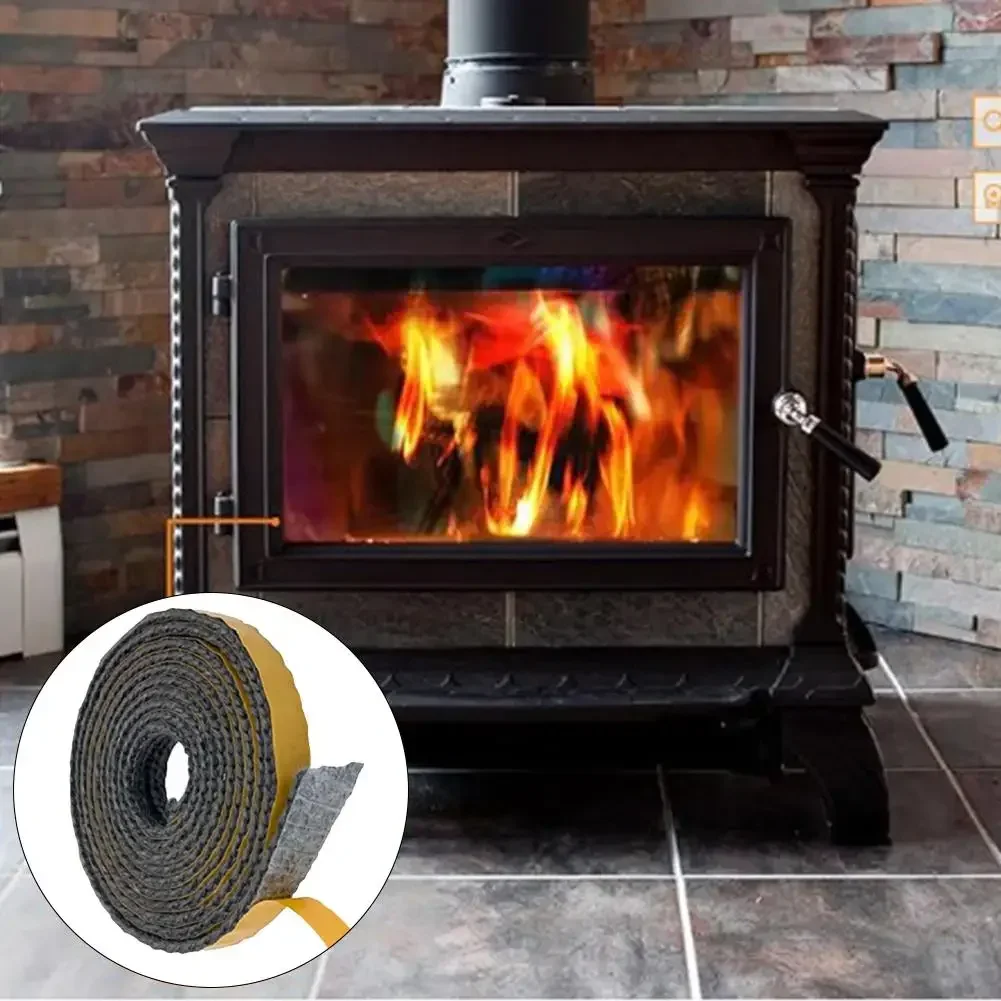 Fire Rope Tape Flat Stove Rope Length 2m X Width 15mm X Thickness 3mm Self Adhesive Shoe Glue For Leather And Rubber