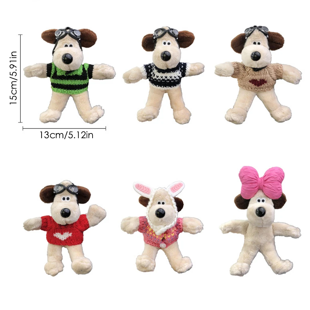 Cute Plush Glasses Puppy Dog Car Rearview Mirror Decoration Car Ornament Pendant Center Console Decoration Car Accessories
