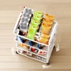 3-4 Layers Of White Simple Plastic Splicing Receiving Rack, Bathroom Light Small Item Storage Trolley, Floor Standing Storage Ra 6