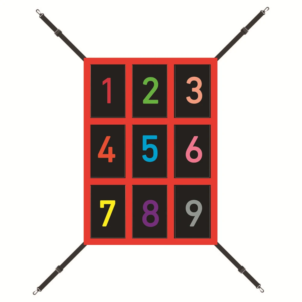 9-Section Numbered Strike Zone Trainer Adjustable Pitching Target Pitcher Accuracy Training Aids for Baseball Softball Net