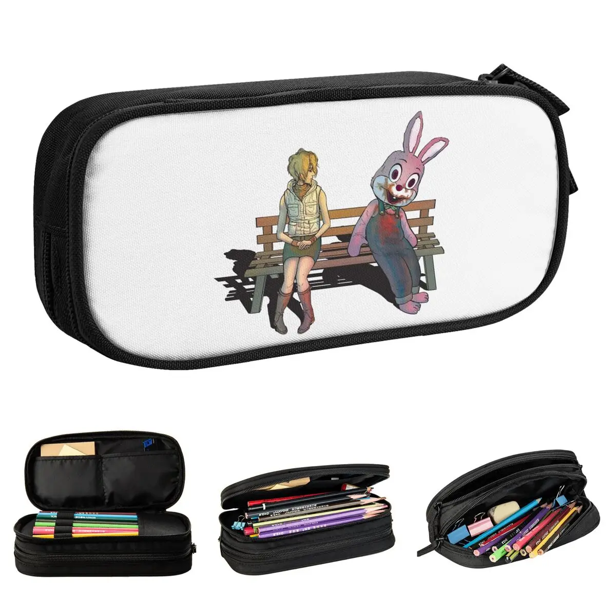 

Fun Silent Hill Horror Pencil Cases Game Pencilcases Pen Box for Girl Boy Big Capacity Bag Office Gift Stationery