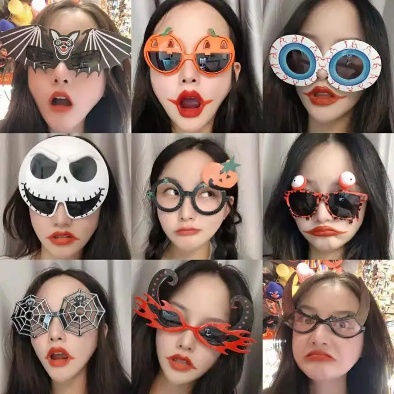 

1Pc Halloween Party Creative Cute Funny Cosplay Photography Props Glasses Ins Personalized Festival Trick Decoration Glasses
