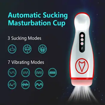 Automatic Vacuum Sucking Male Masturbator 3D Realistic Textured Suction Vibration Blowjob Stroker Pussy Adult Sex Toys For Men 2