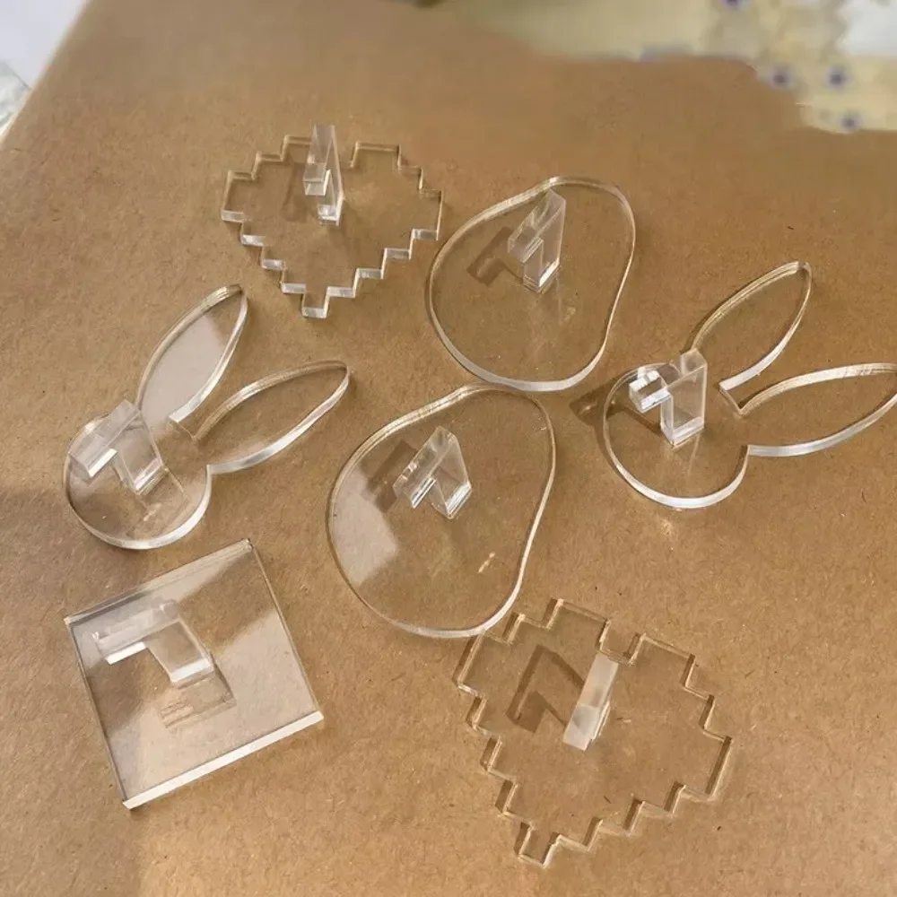 Acrylic Acrylic Nail Holder Transparent Heart Shape Nail Art Display Stand Transparent Nail Display Stand Nail Art Practice