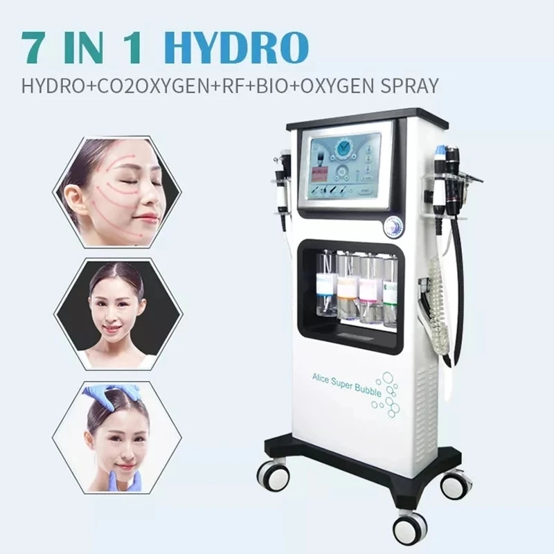 전문 스킨 케어 앨리스 슈퍼 버블 7 in 1 워터 버블 딥 클리닝 및 스킨 타이트, 뷰티 살롱 장치