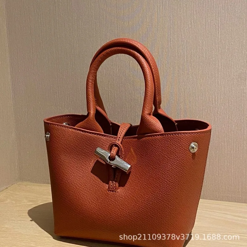 Hot selling Longxiang bag, carrying vegetable basket, handbag, lychee water bucket, bamboo knot crossbody bag 4