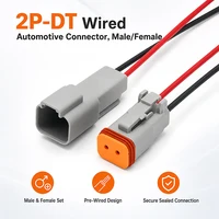 2 Pin DT04-2P DT06-2S Waterproof Connector with 15cm Cable - Heavy Duty Electrical Plug Socket for Car, Truck, Motorcycle & Boat 1