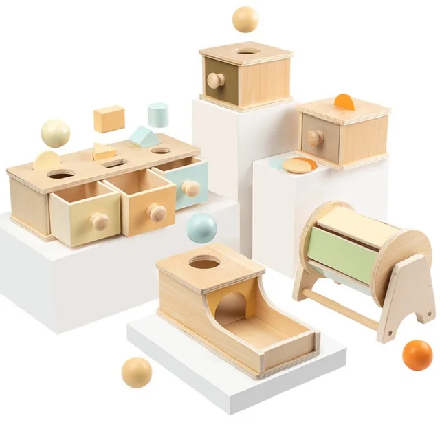 Montessori Wooden Coin Box Toy 2