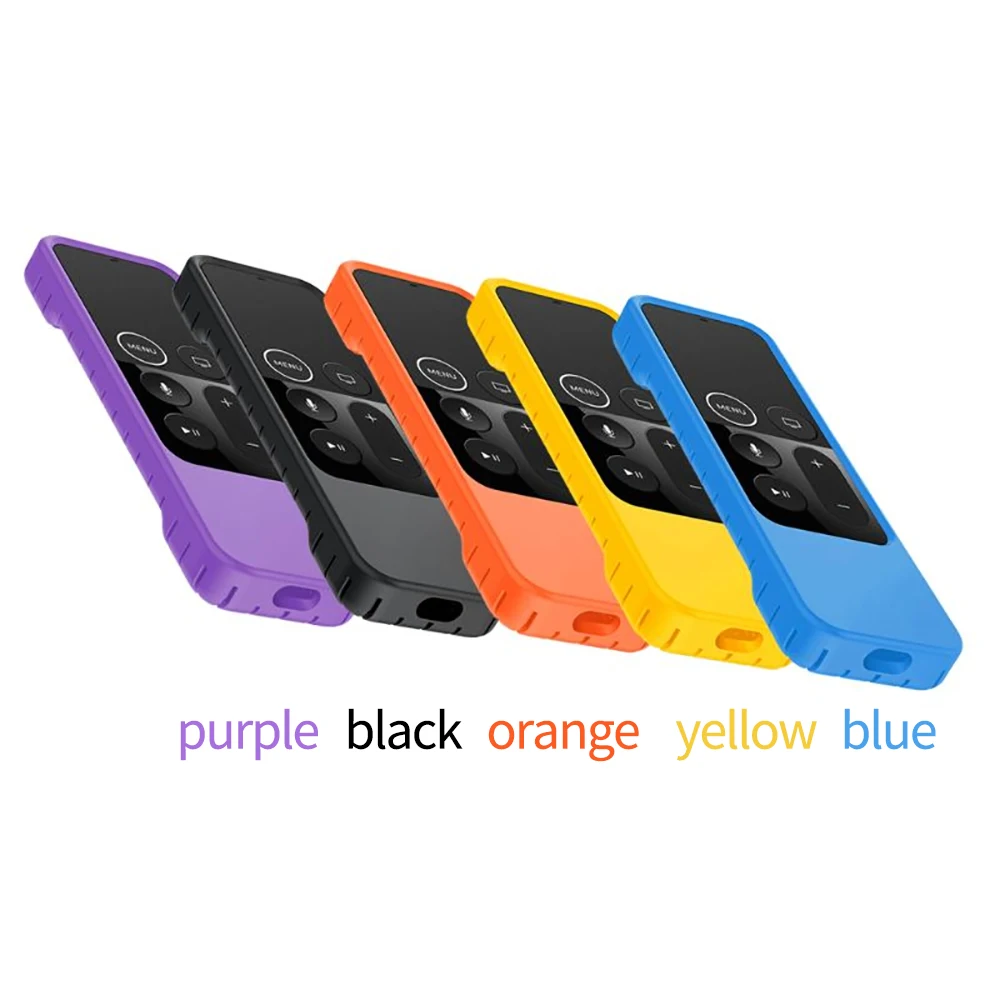 Hot Colorful Anti-slip Silicone Protective Case for Apple TV 4 Remote Control Waterproof Dust Cover Lightweight Rectangle Sleeve