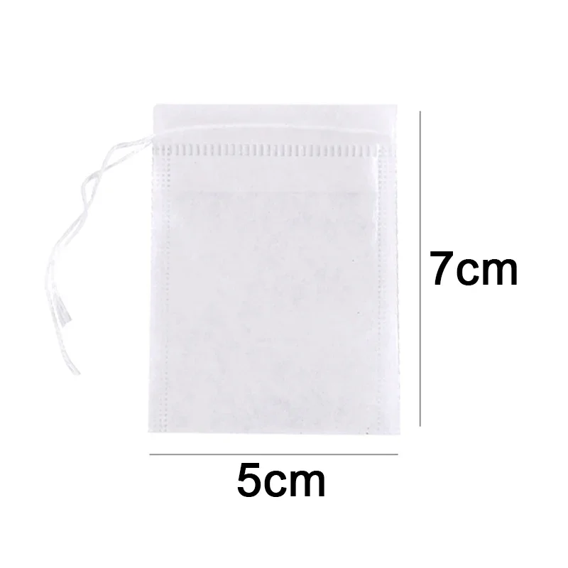 20/50/100pcs Disposable Teabags Non-woven Fabric Tea Filter Bags for Spice Tea With Draw String Filter Paper for Herb Loose