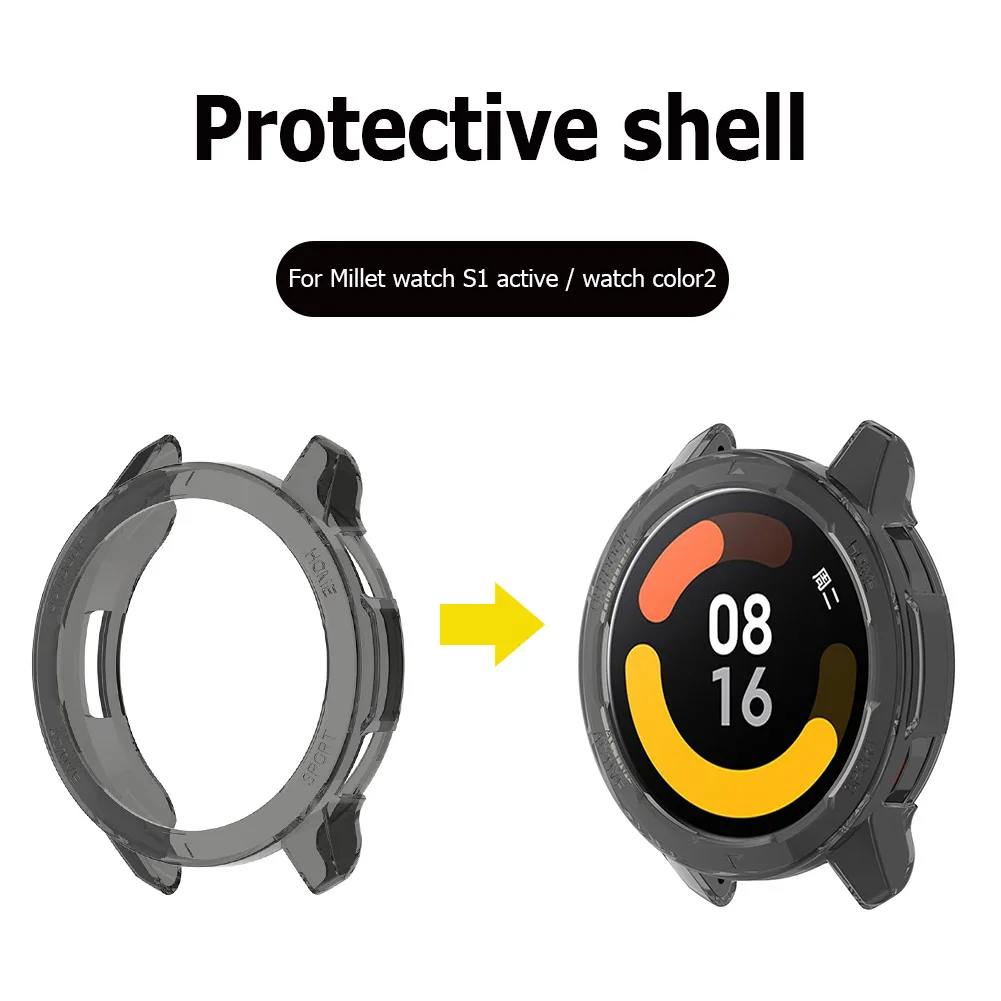 Transparent Soft Protective Watch Case Cover Film Bumper Shell