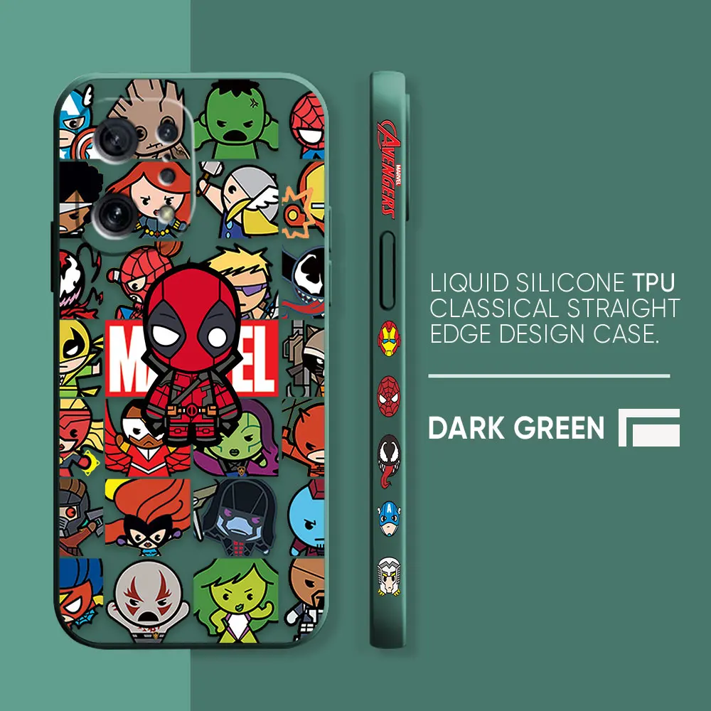 thumbnail image 1 of Case For OPPO FIND X6 X3 REALME X7 X50 RENO 2 4Z 4 6 Lite 5Z 5F 4G 5G PRO Liquid Silicone Case Marvel Cartoon Venom Deadpool, 1 of 5