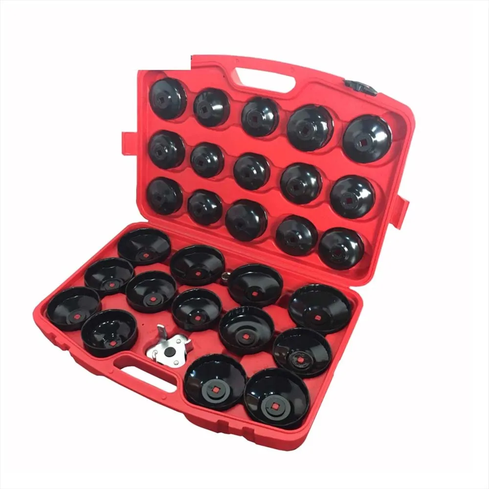 

NEW 30pc Oil Filter Removal Wrench Cap Car Garage Tool Set Loosen Tighten Cup Socket