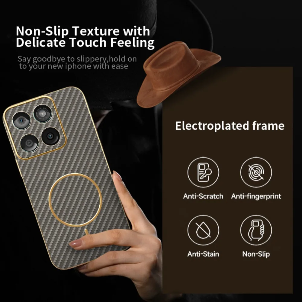 Luxury MagSafe-Compatible Case - Leather Finish