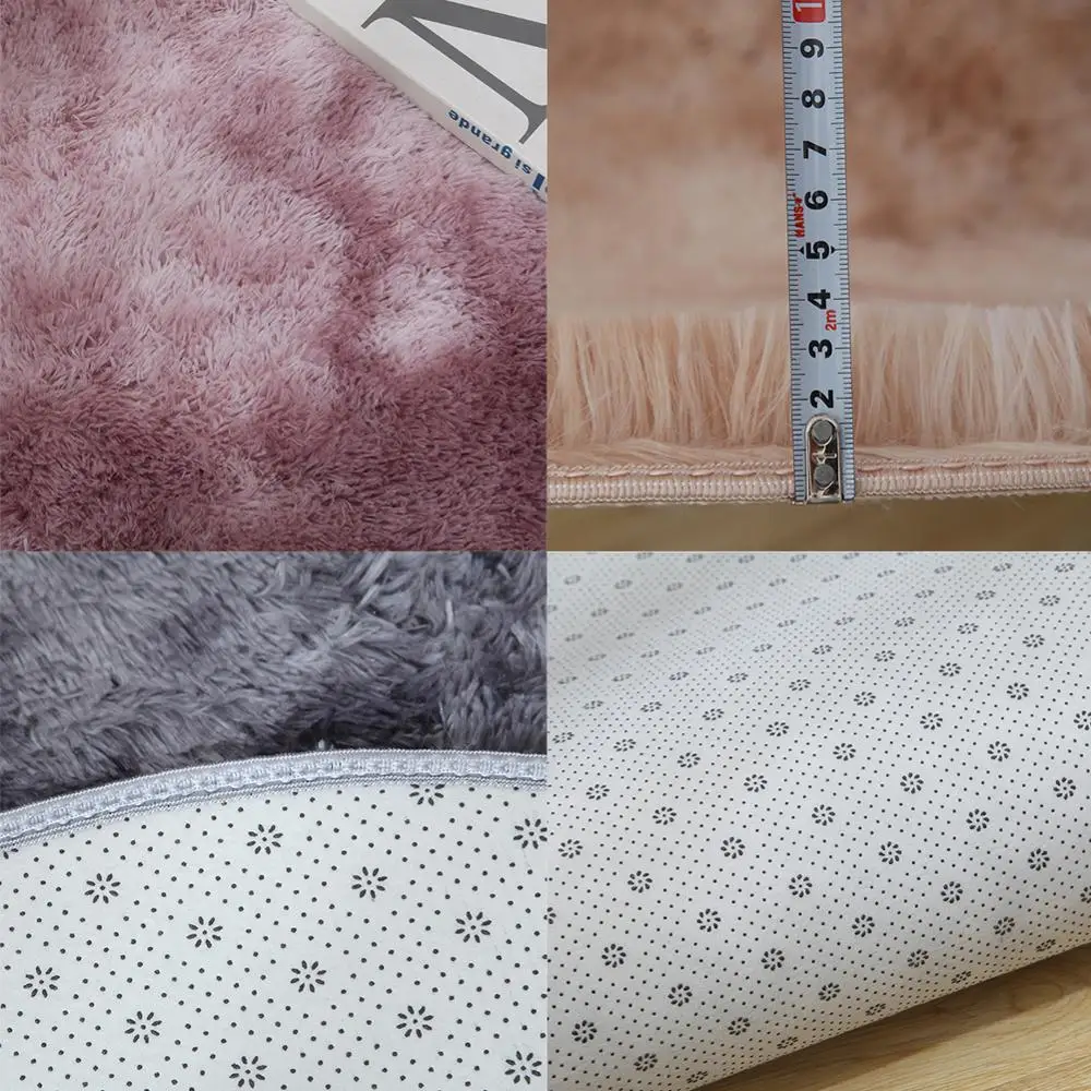Fluffy Oval Rug Carpets for Living Room Home Decor Bedroom Kid Room Floor Mat Decoration Salon Pile Rug 40*60cm Plush floor mat shaggy rugs