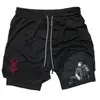Men's Gym Performance Shorts Anime 2 In 1 Running Quick-Drying Jogging Short Pants Workout Sportswear Yoga Basketball 2