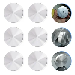 6 Pcs Nail Sticker Solid Aluminum Cake Glass Tops Adapter Round Circle Disc Discs Table