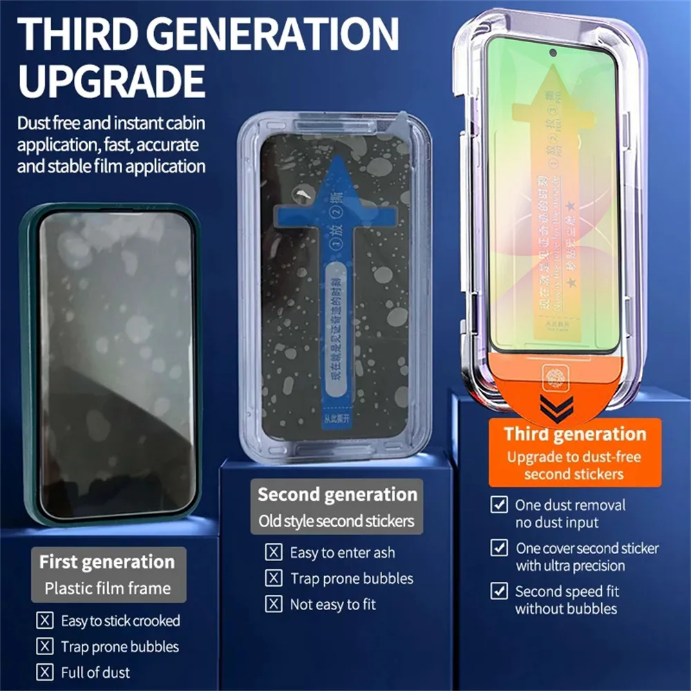 Premium Dust-Free Oleophobic Screen Protector with Easy Installation - 2-Pack