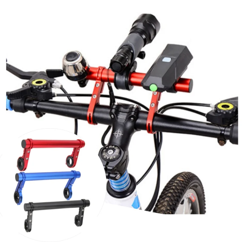 Bicycle Accessories 10/20/30CM Aluminum Alloy Bicycle Handlebar Extender Bike Front Light Bracket Lamp Flashlight Bracket Accessories