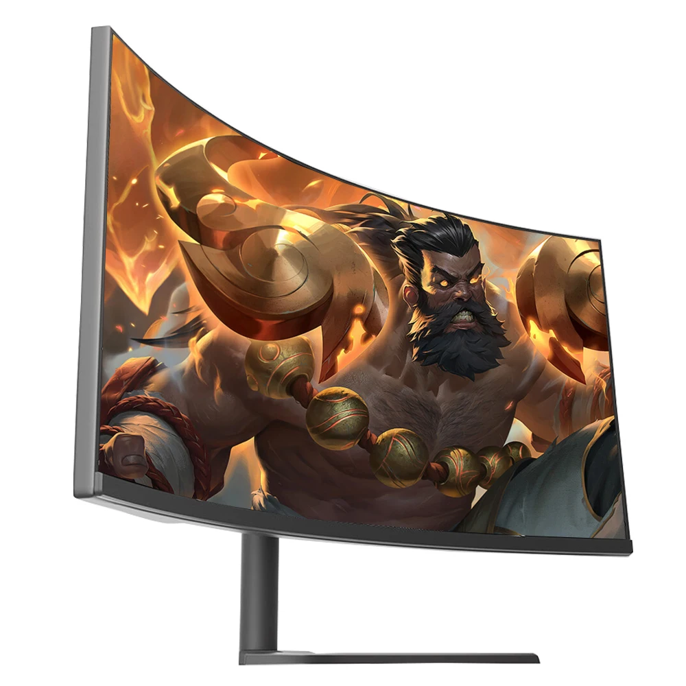 커브드 게이밍 모니터, LGD 패널, 스피커 디스플레이, HDMI + DP, 34 인치 화면, 4k 3440x1440, 100Hz, 144Hz, 1800R