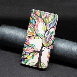 Stylish Painted Pattern Leather Wallet Flip Phone Case with Card Slot for Nokia C32 (B4)
