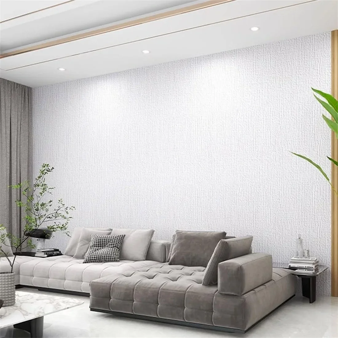 Self Adhesive Wallpaper Peel and Stick Paper 50cmx5m Linen Wallpaper Self-adhesive Waterproof Removable for Bedroom Livingroom Wall Decor