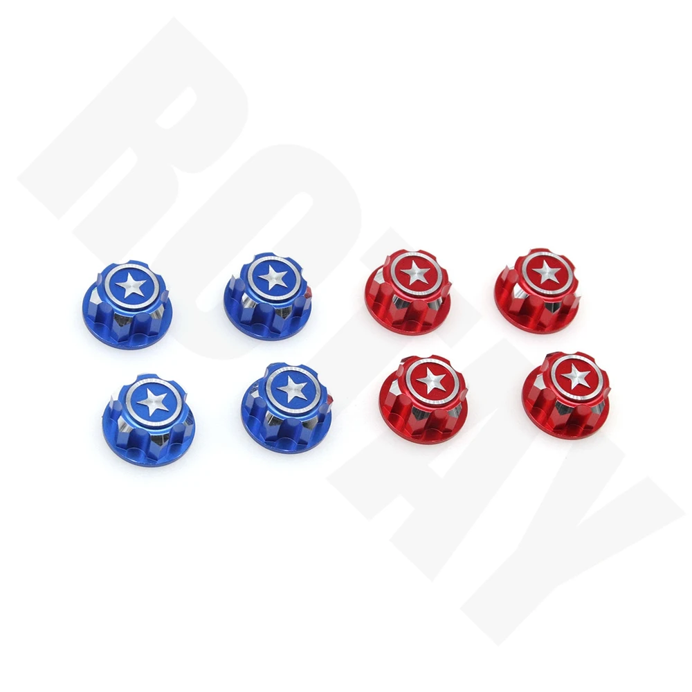4 Pezzi Rc Auto Alluminio 17Mm Dadi Esagonali Ruota Antiscivolo Antiscivolo Adatto 1/8 Traxxas X-Maxx Summit E-Revo Dirt Bike Rc Truck