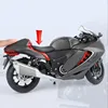 1:9 SUZUKI Hayabusa GSX-1300R Alloy Racing Motorcycle Model Diecast Metal Street Sports Motorcycle Model With Light Kid Toy Gift 4