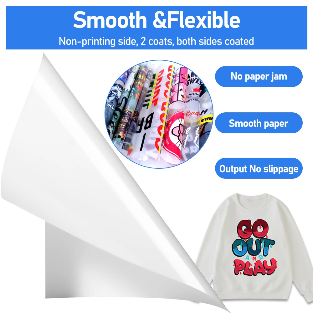 A4 DTF Film Digital Inkjet Printing Film 75U Thickness Transfer PET Heat Transfer Paper PreTreat Sheets Direct on T shirt Dtf Transfer Film