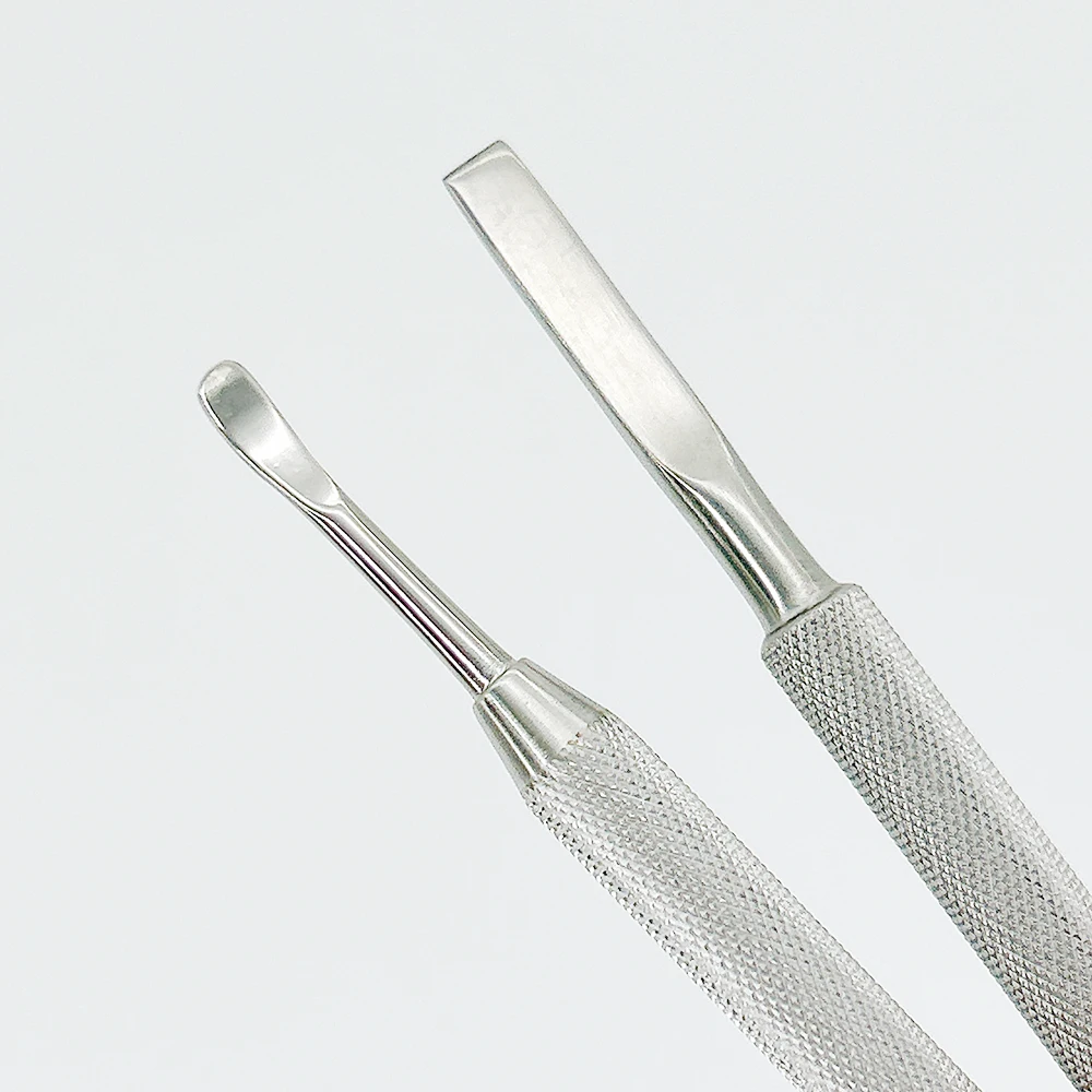 

Cuticle Pusher and Spoon Nail Cleaner Stainless Steel Durable Manicure and Pedicure Tool Dual Head Cutter Trimmer for Fingernail