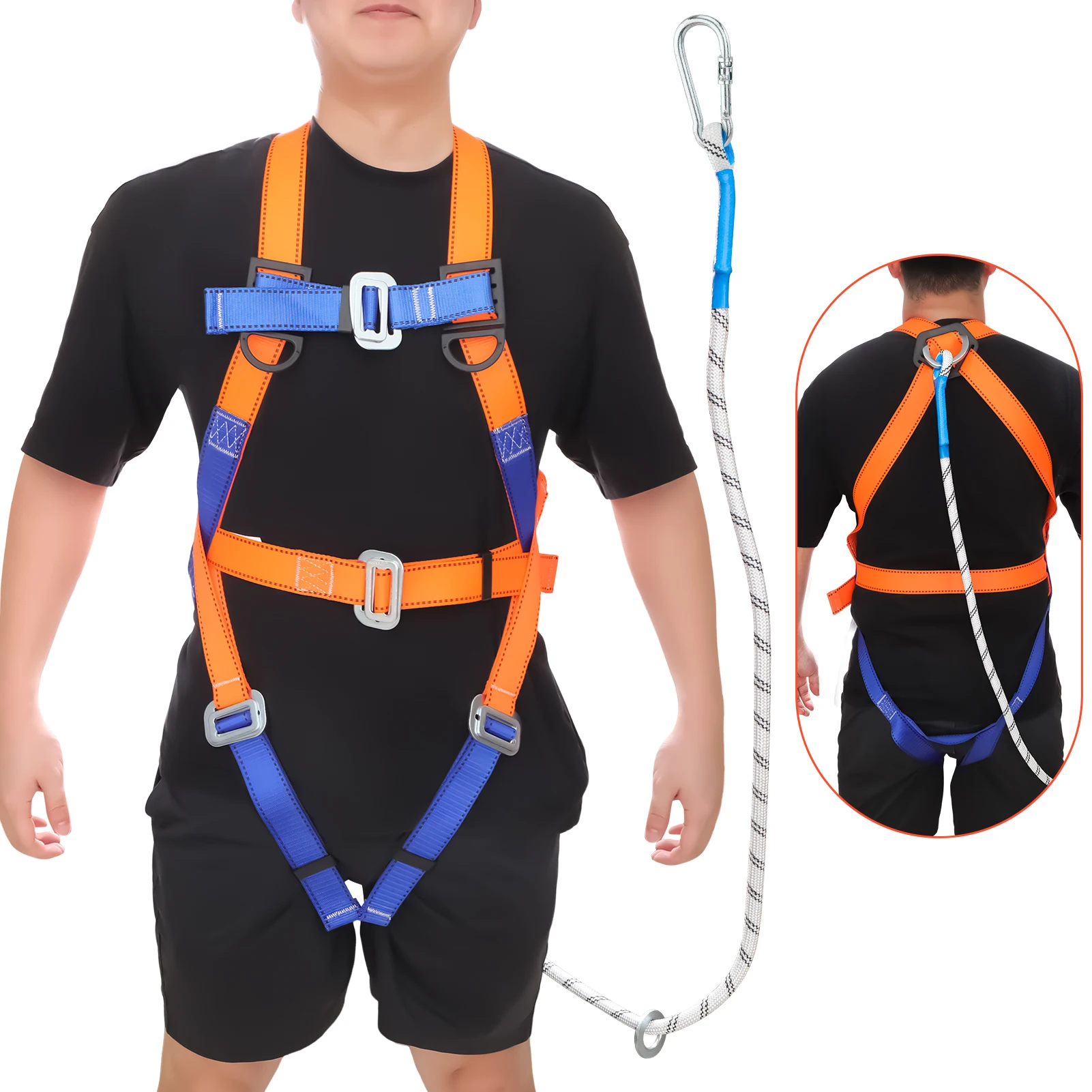 Safety Harnesses Fall Protection Adjustment Safety Belt with Hook for Air-conditioning Installation Electric Wire Maintenance - 2